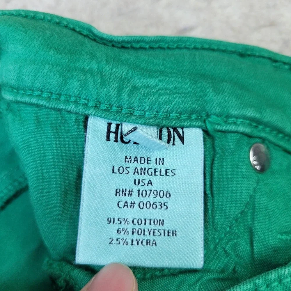 Hudson Nico Women's Size 28 Green Denim Midrise Super Skinny Jeans St Pattys Day